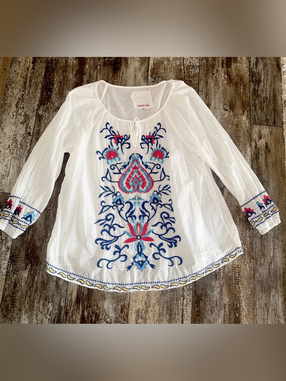 Johnny Was Embroidered Blouse size 1X